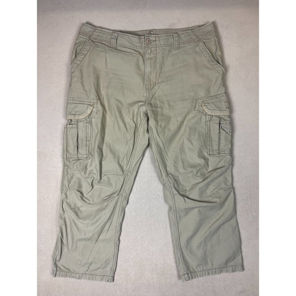 Hurley Pants Mens 38x30 Tan Cargo Straight Leg Preppy Casual Hiking Adult